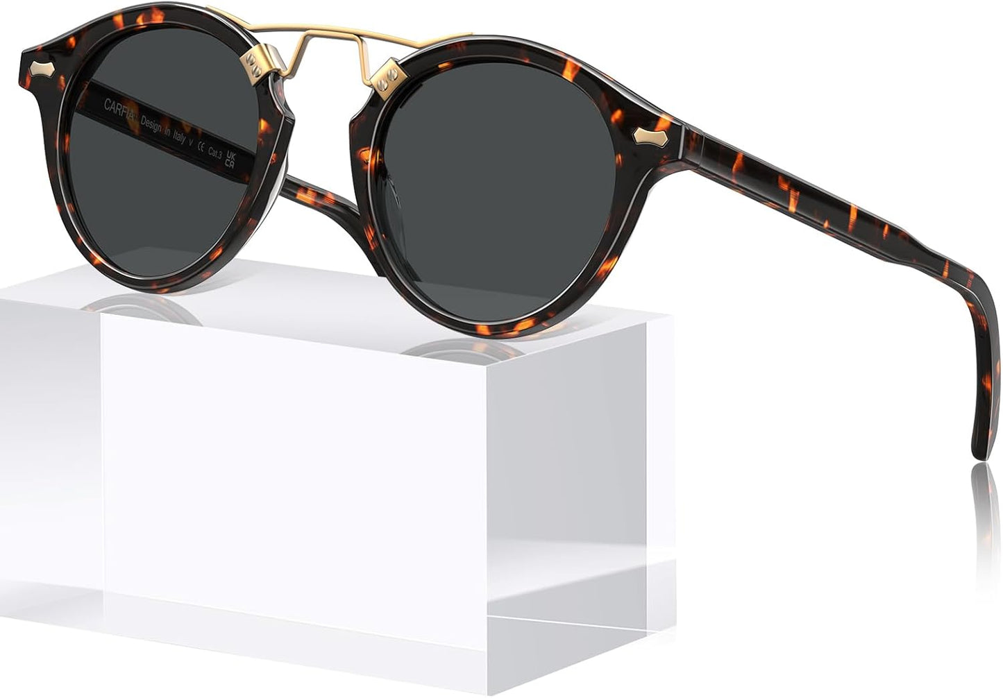CARFIA Small Face Polarized Sunglasses for Women with UV Protection