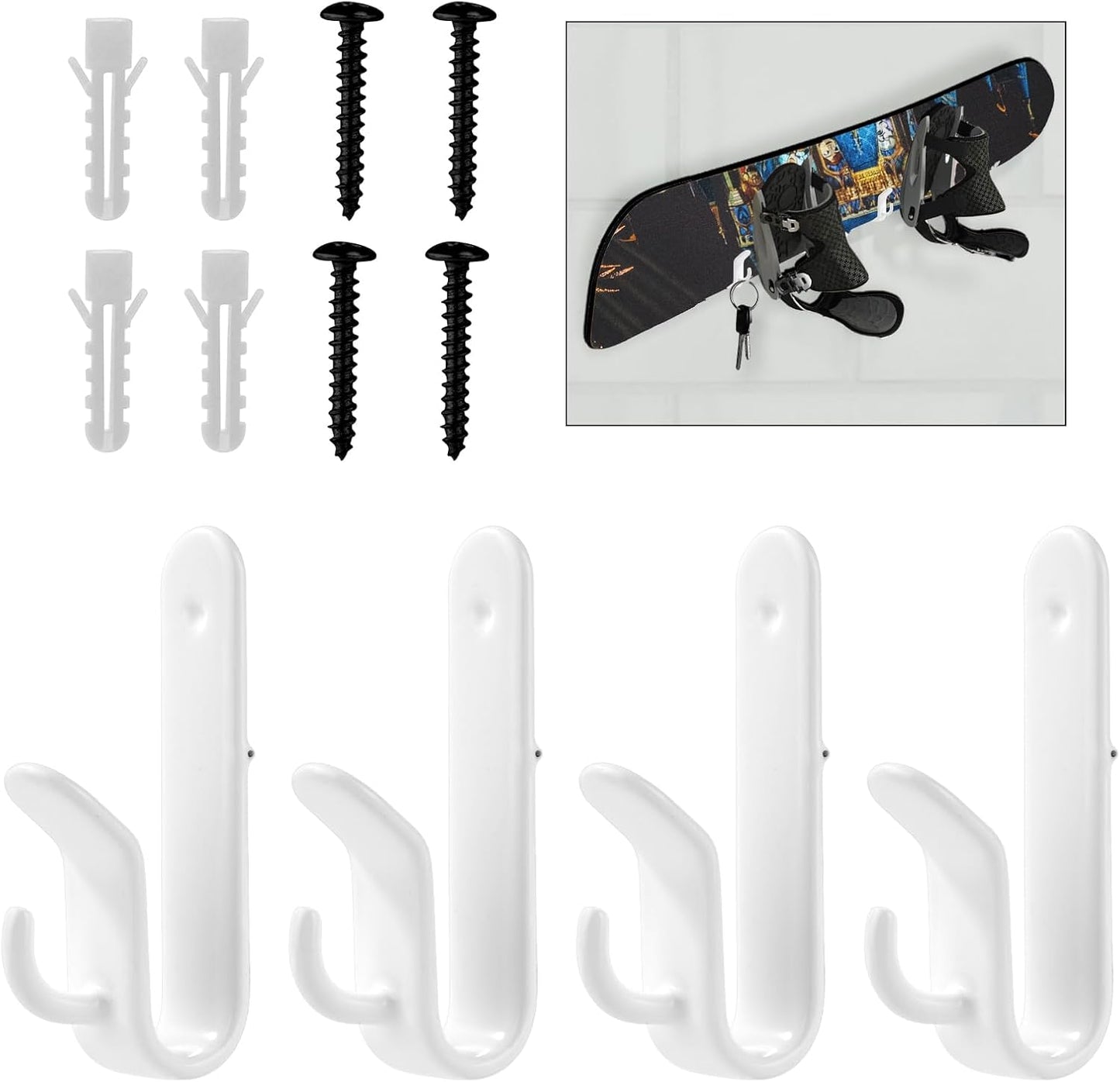 Gosknor Double Hook Snowboard Wall Mount