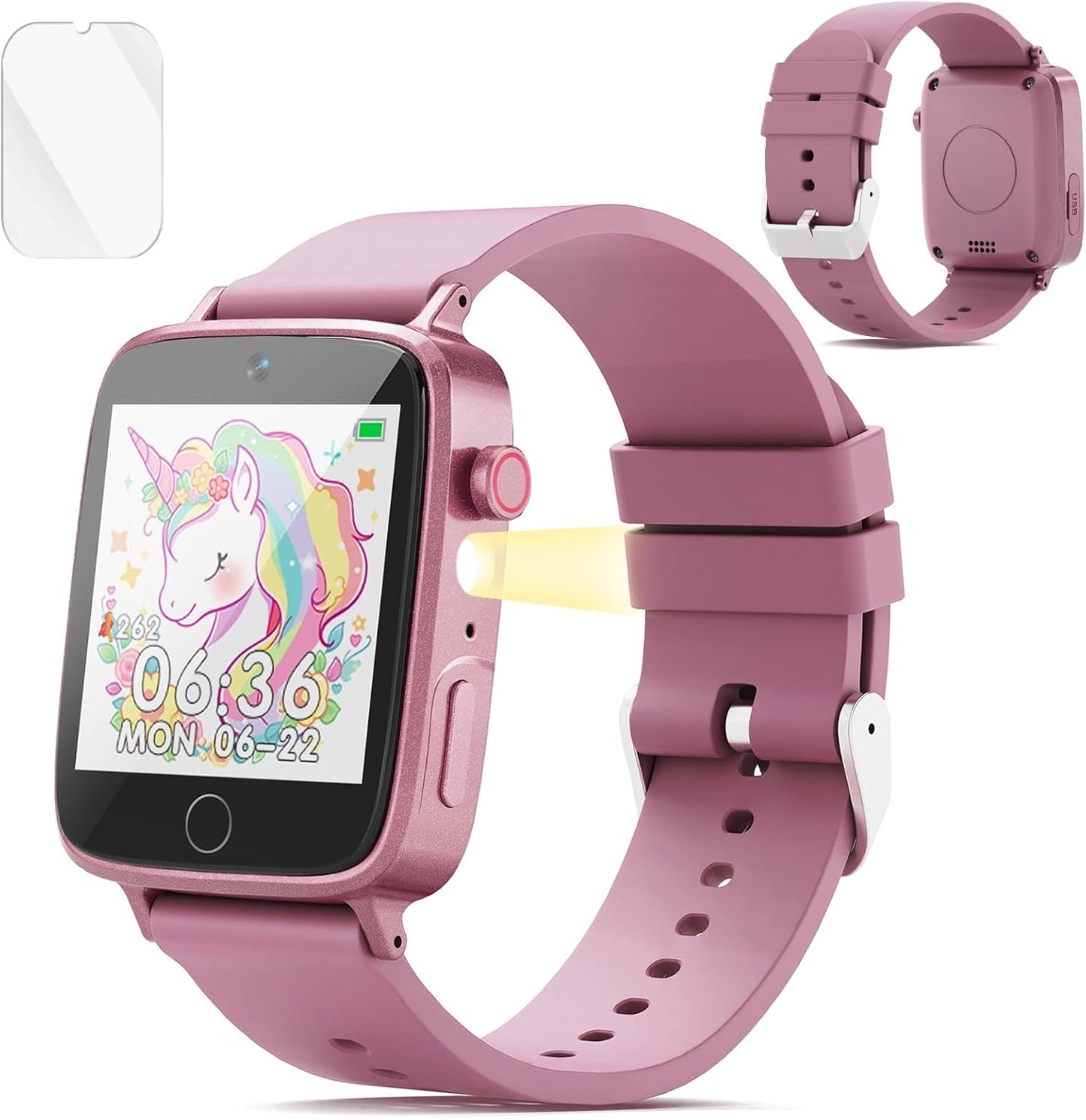 Kids Smart Watch: 26 Games HD Camera Music Alarm Pedometer