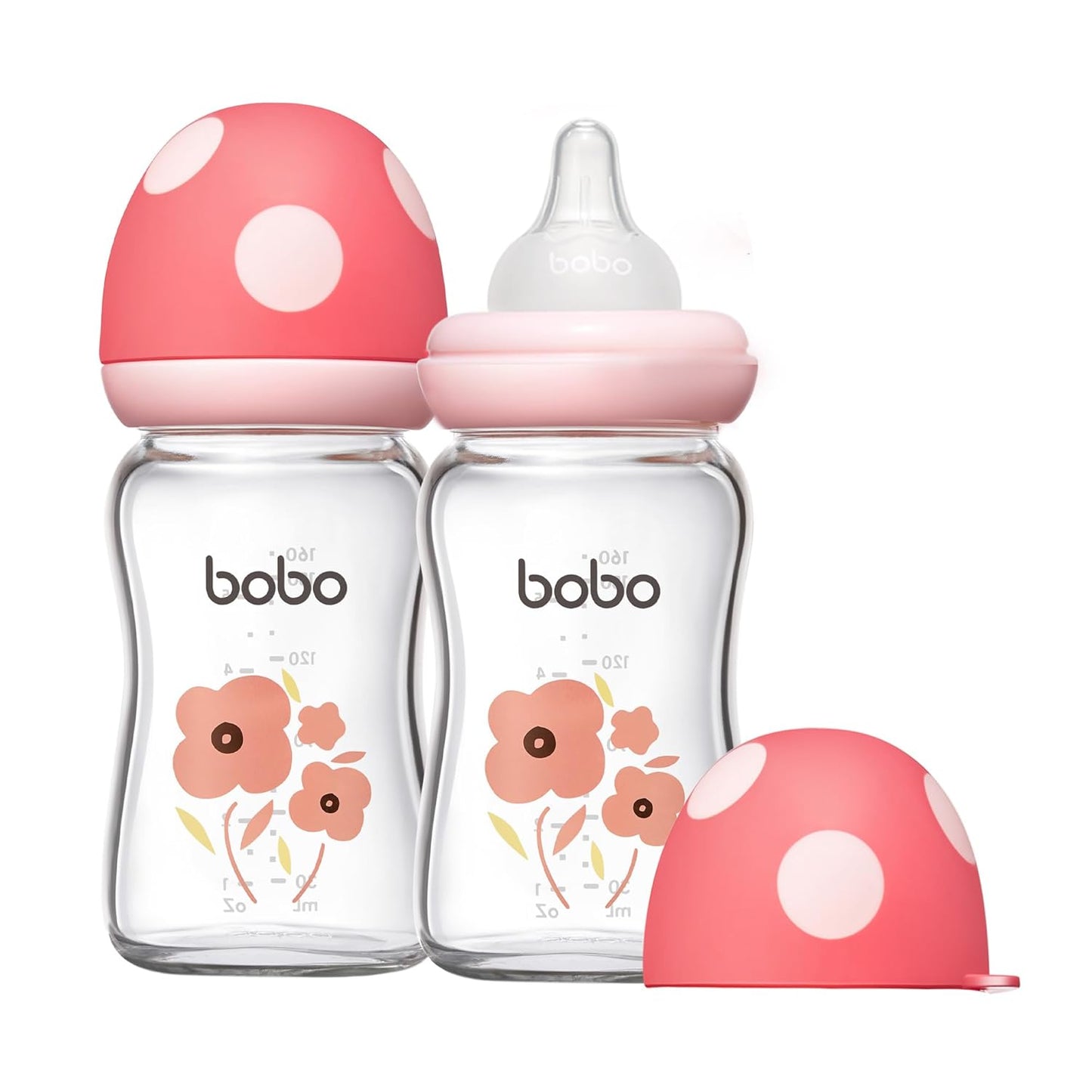 YOHKOH Natural Glass Baby Bottles - Anti-Colic Newborn Comfort