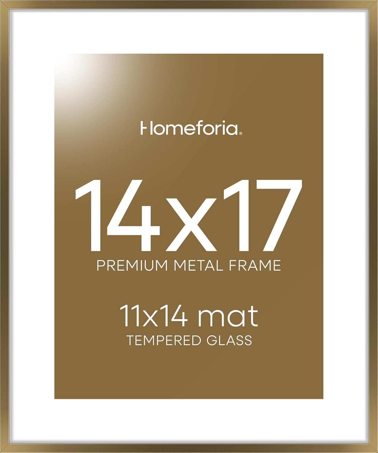 High-End Metal 14x17 Picture Frame in Warm Bronze Finish