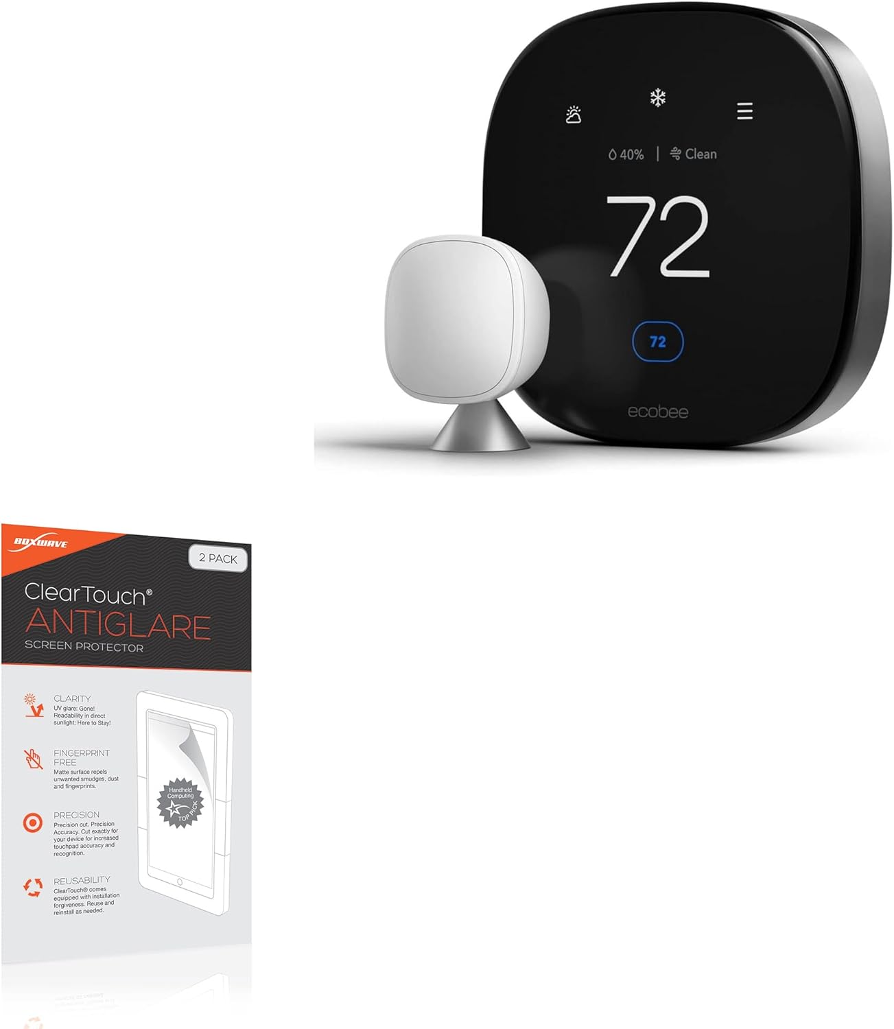 Anti-Glare 2-Pack Screen Protectors for Ecobee Smart Thermostat