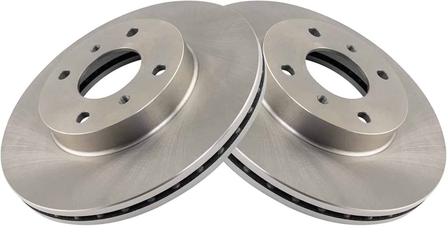 TRQ Front Brake Rotors Set Vented for INFINITI G20 & Nissan