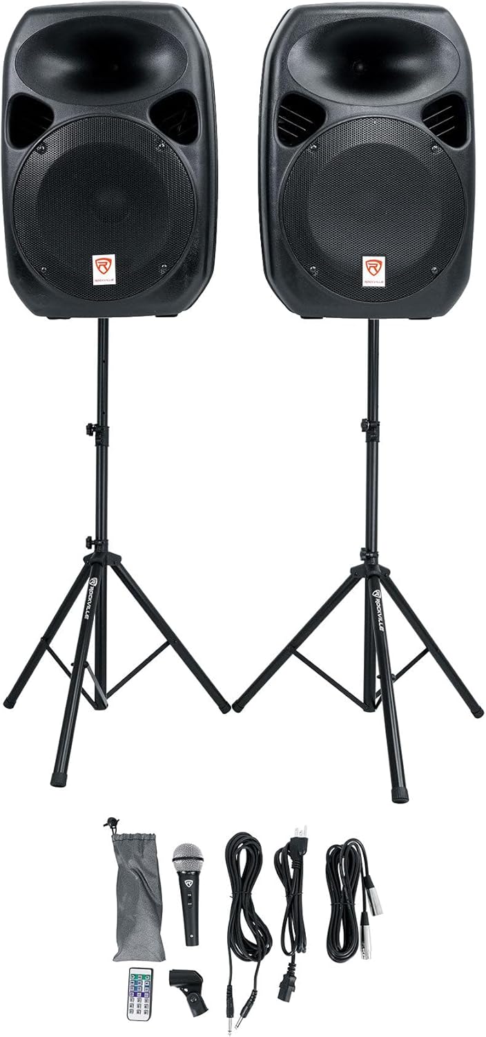 Rockville RPG122K 12in Powered Speakers for DJs and Events