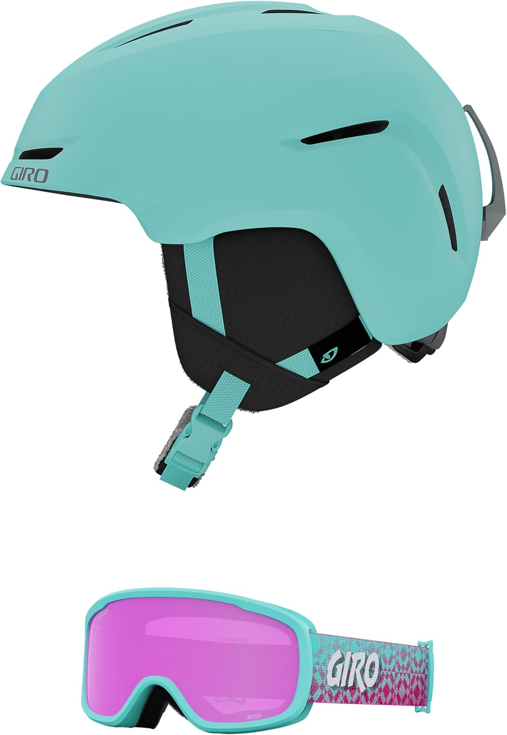 Giro Spur Combo: Sm. Blue Ski Helmet w/ Goggles