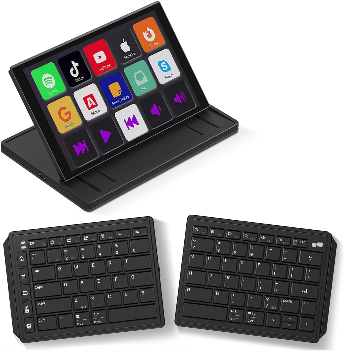 Streamline Your Workflow with Split Ergo Keyboard+8 Mini Screen