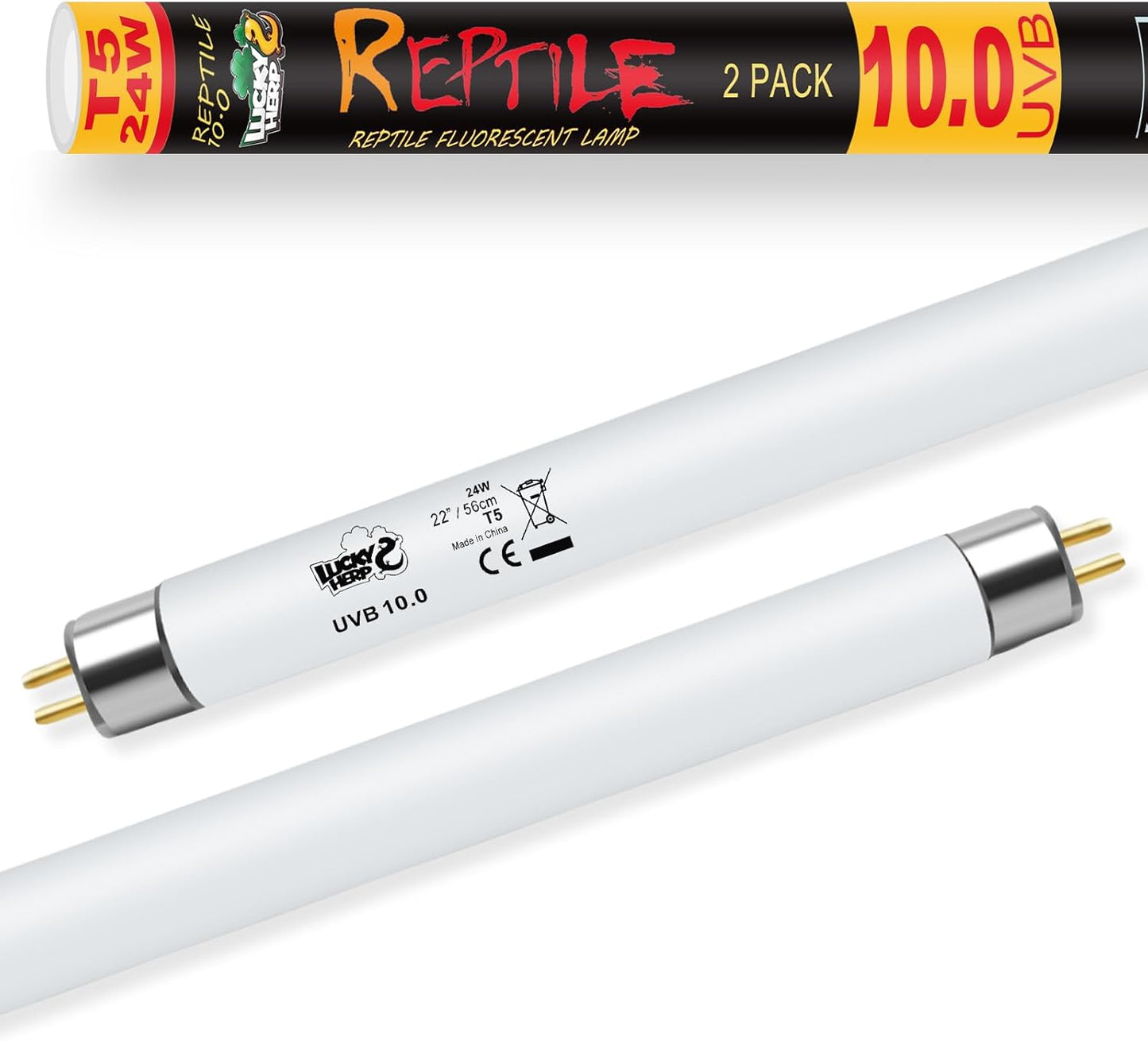 LUCKY HERP T5 UVB Reptile Light 2 Pack for Healthy Reptiles