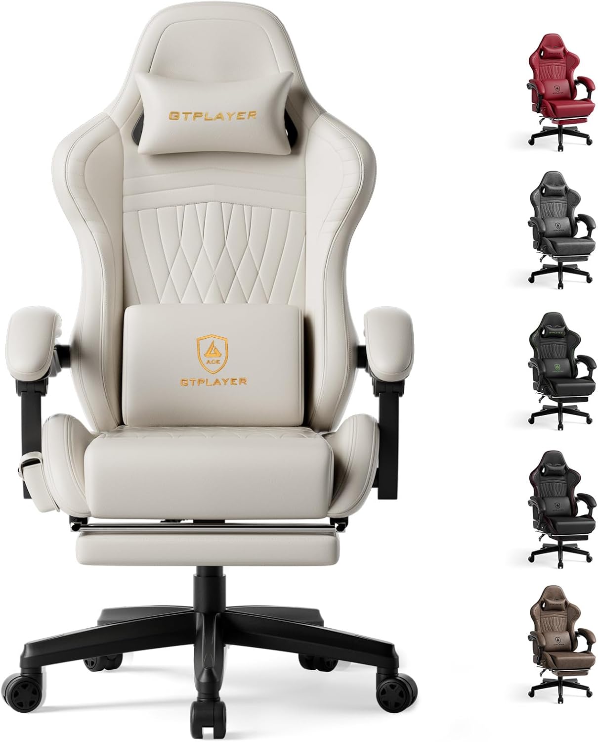GTPLAYER Gaming Chair with Speakers and Footrest for Comfort