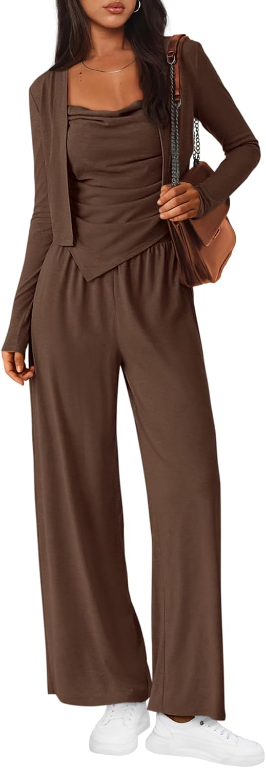 BTFBM Women's Fall Lounge Sets 3 Piece Outfit for Comfort
