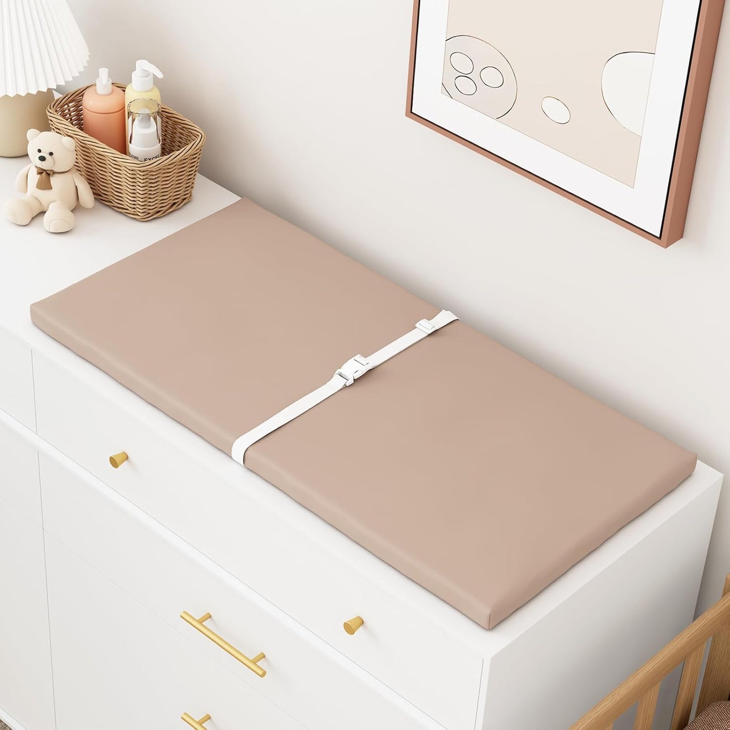 Wipeable Baby Changing Pad for Dresser with Waterproof Cover