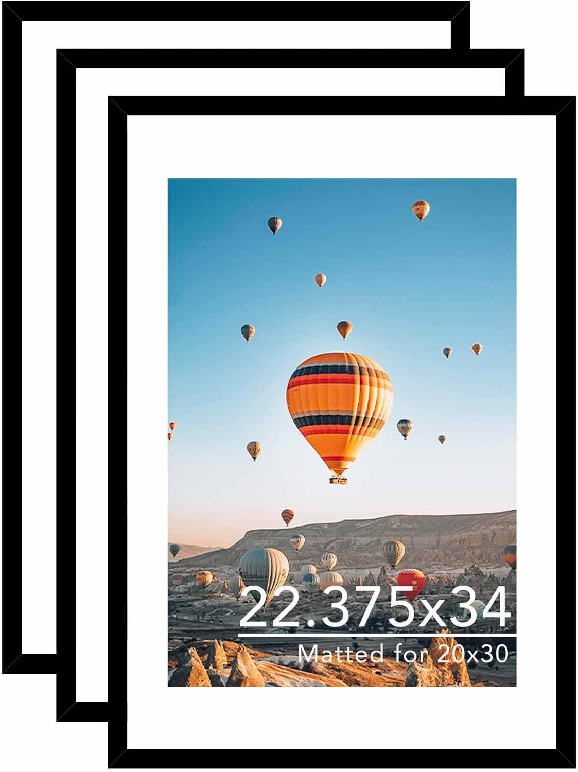 22.375x34 Picture Frame Set of 3 for 20x30 Photos and More