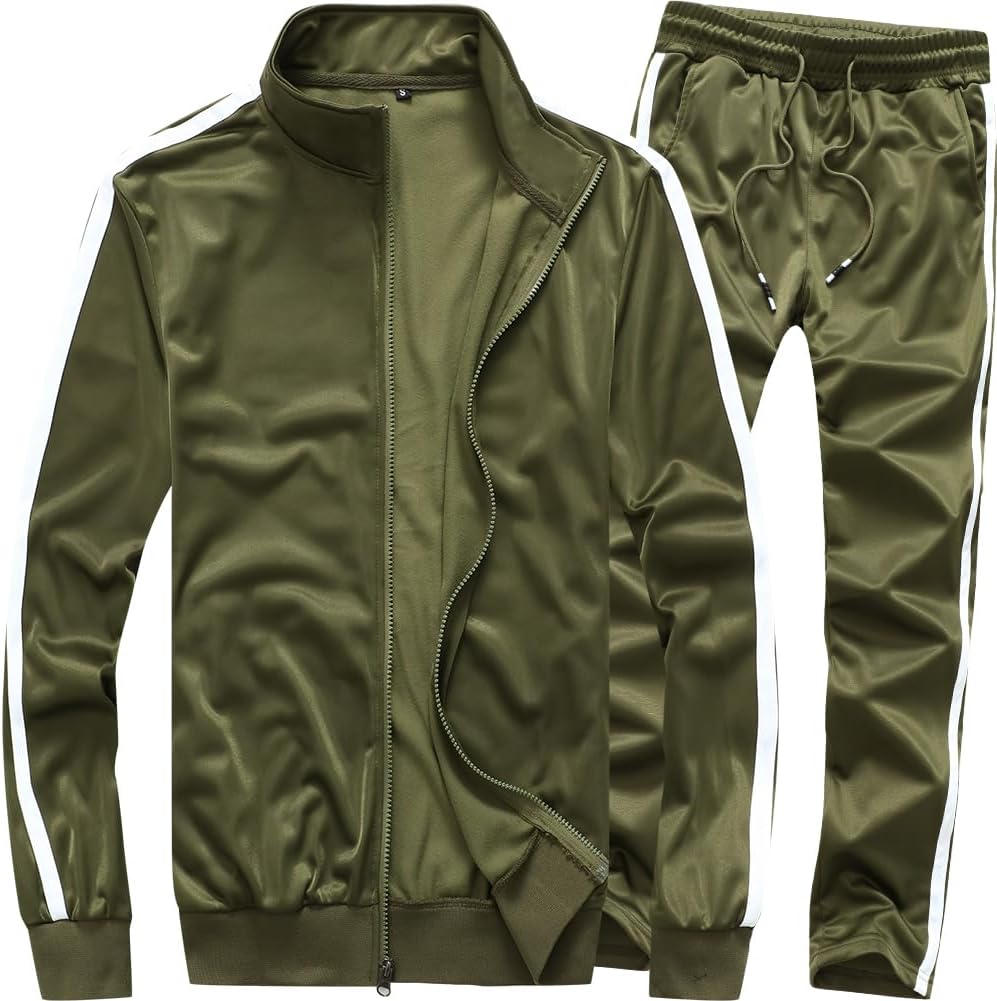 MACHLAB Men's Activewear Full Zip Warm Tracksuit Sports Set
