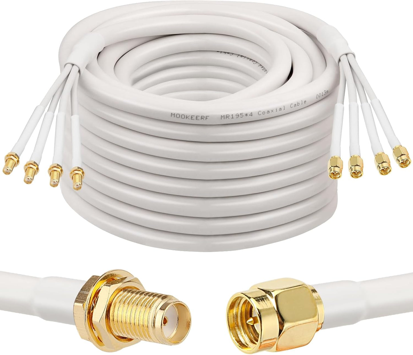 50FT SMA Extension Cable for 5G Cellular Routers - Durable Coax