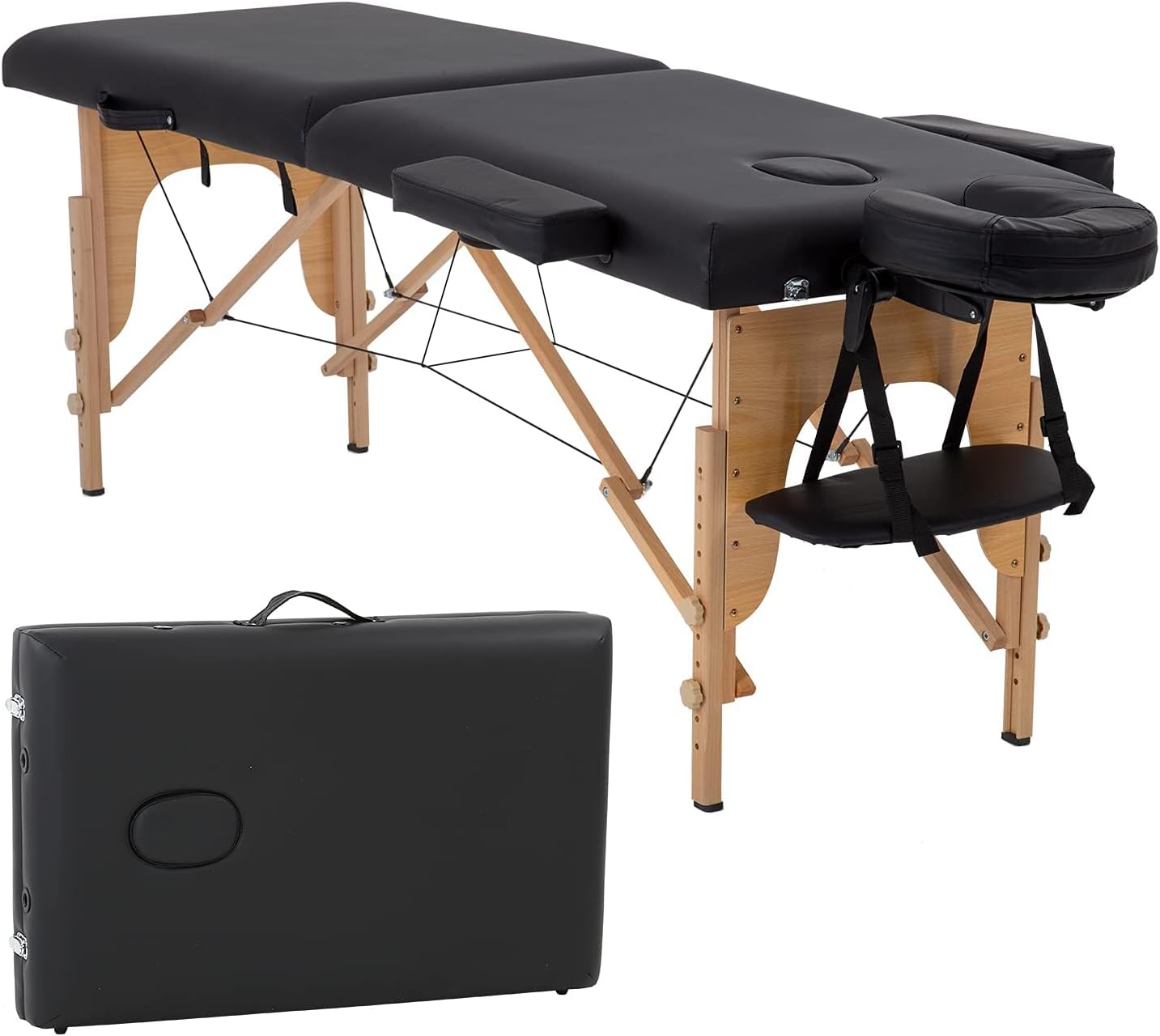 BestMassage Portable Massage Table - Adjustable Height Spa Bed