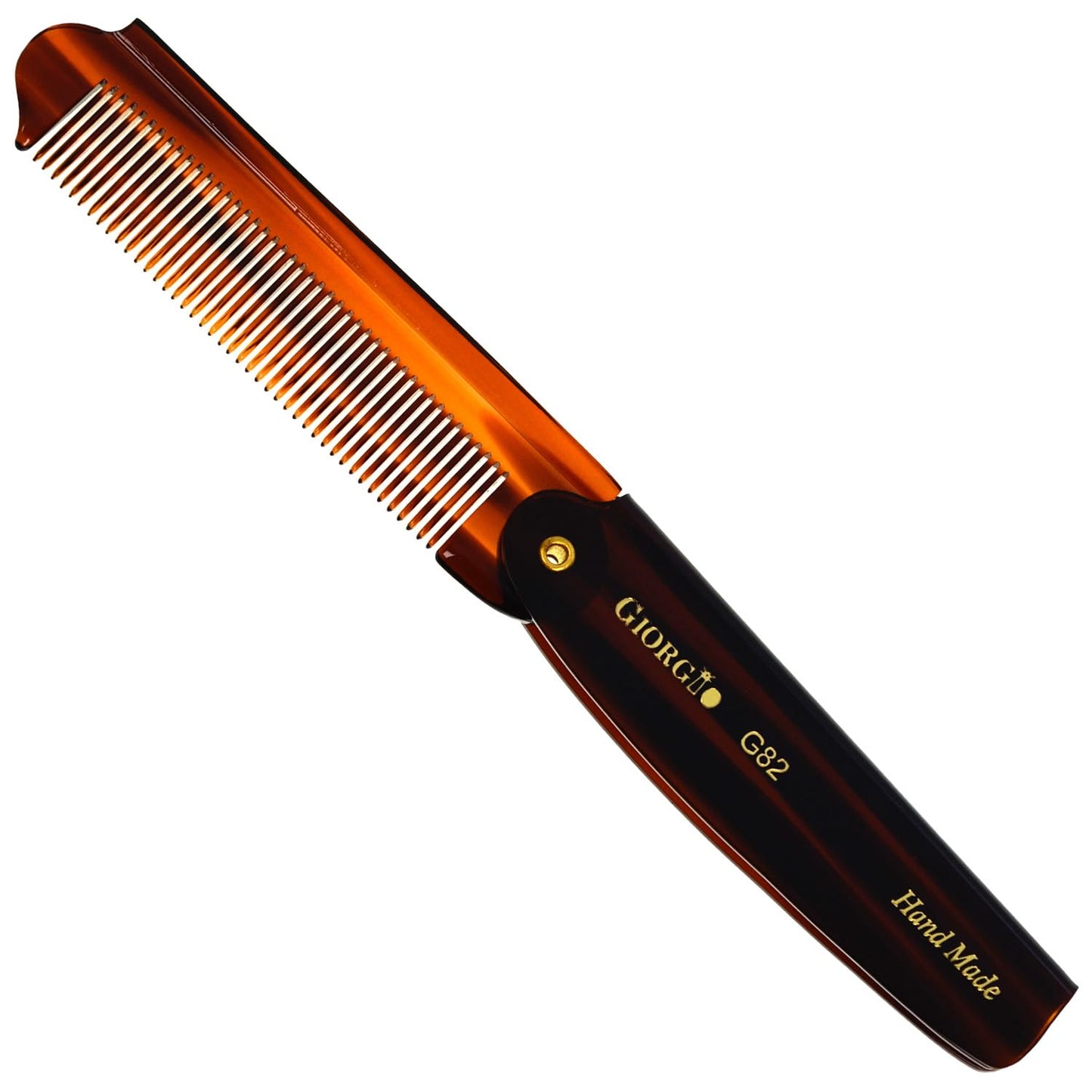 Giorgio G82 Graphite Fine Tooth Folding Pocket Comb for Men