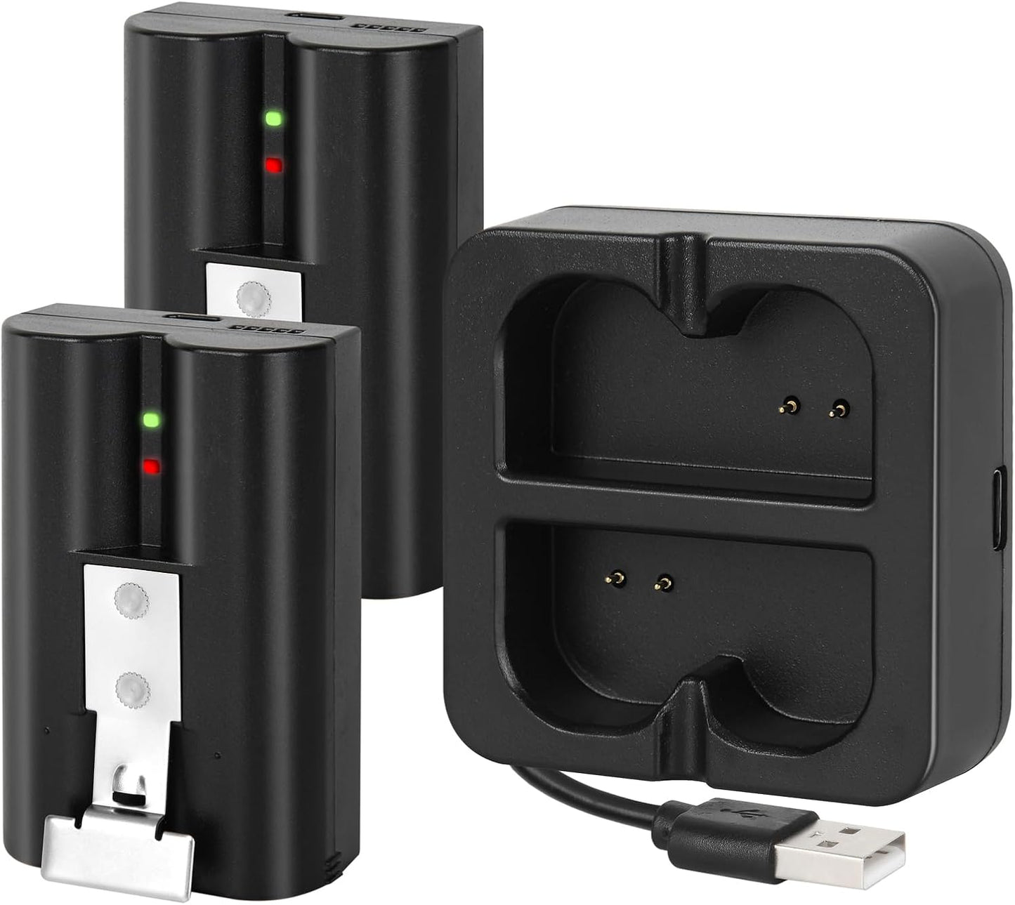 Long-lasting Power: 2 Batteries + Charger for Ring Devices