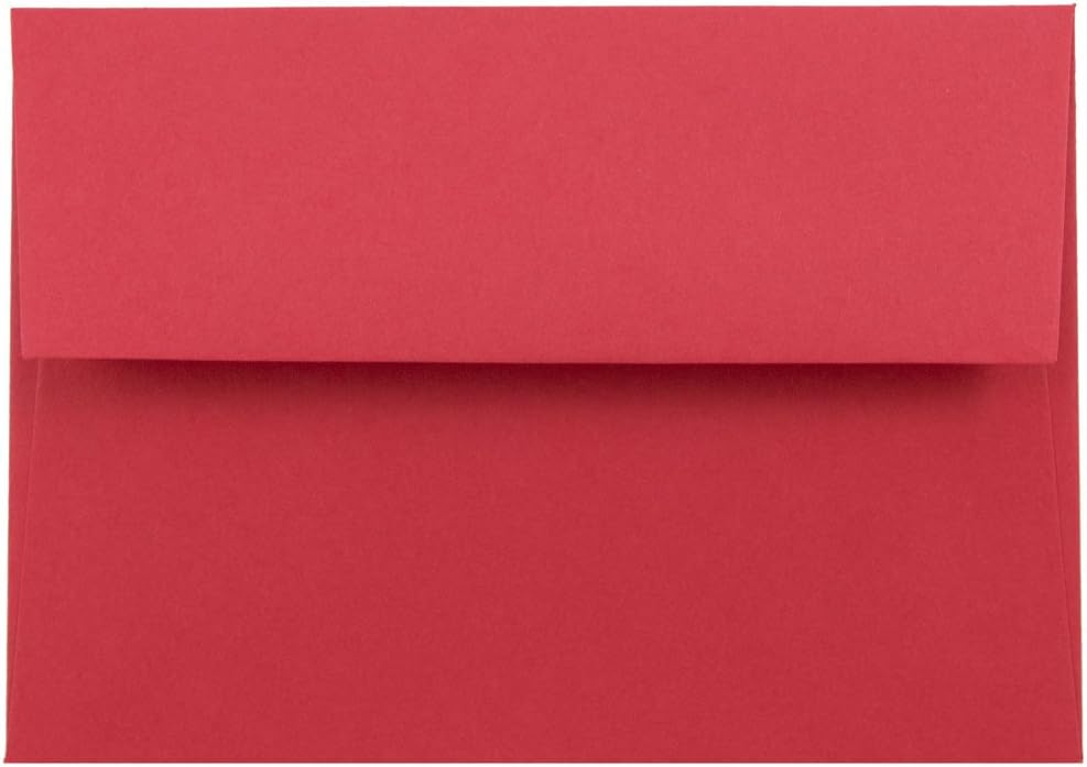 JAM PAPER 4Bar A1 Colored Invitation Envelopes in Red Bulk