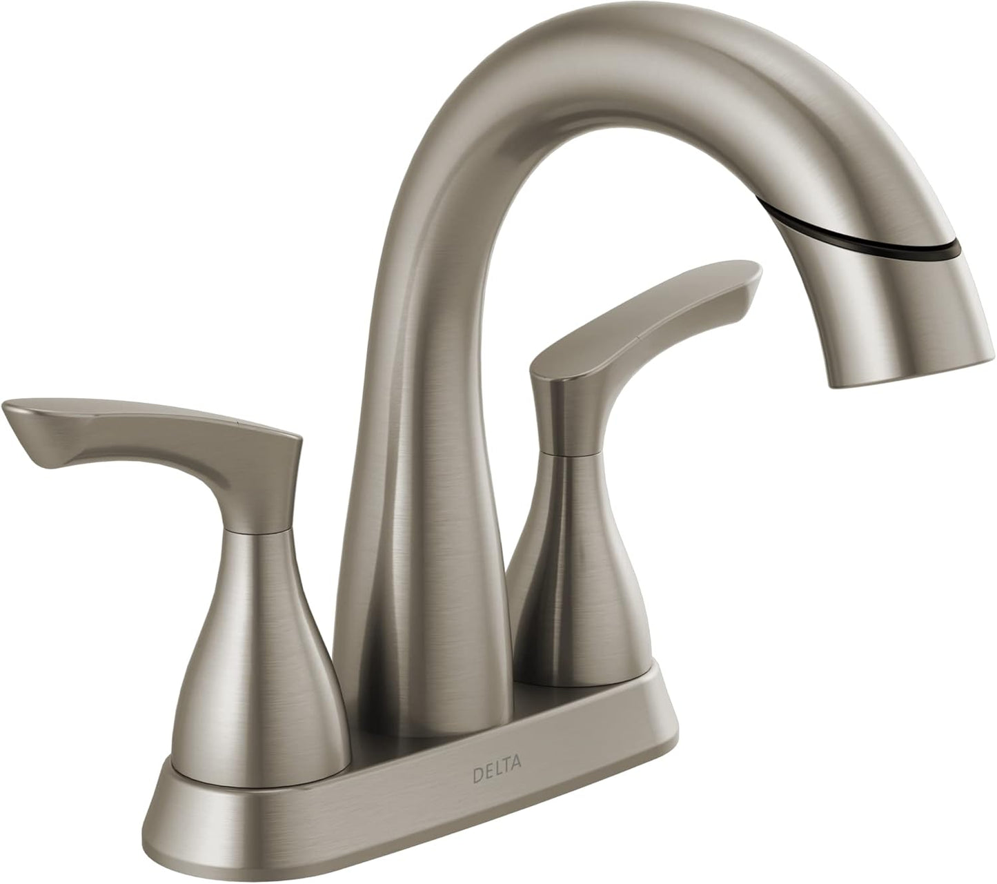 Delta Broadmoor Centerset Bathroom Faucet with Pull Down Sprayer