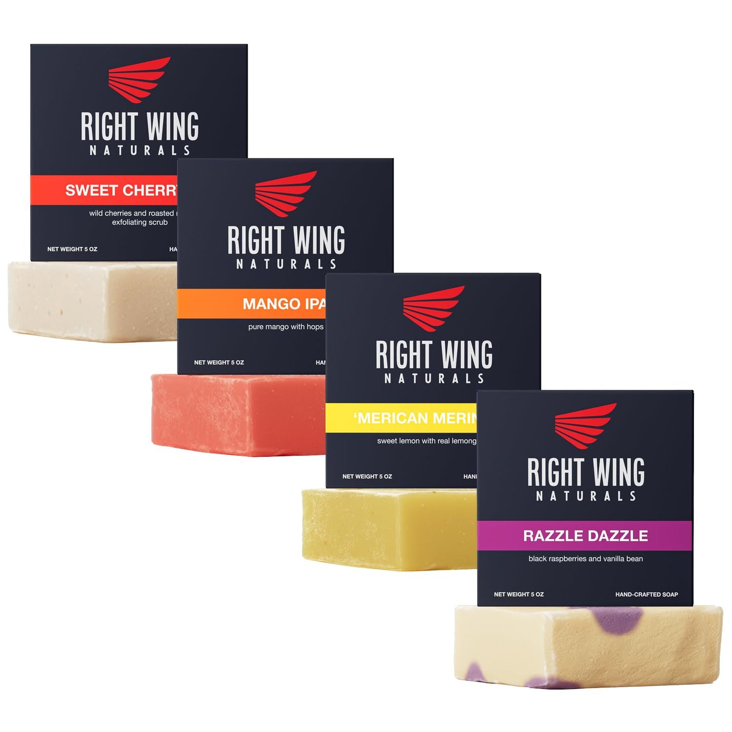 Right Wing Naturals Bar Soap Gift Set for Men - 4 Pack