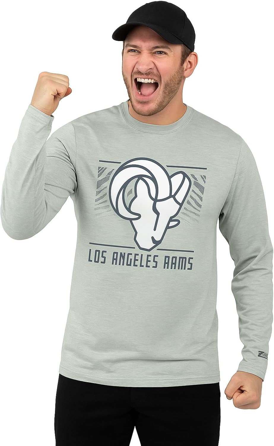 Zubaz NFL Men's Long Sleeve Team Graphic T-Shirt for Fans
