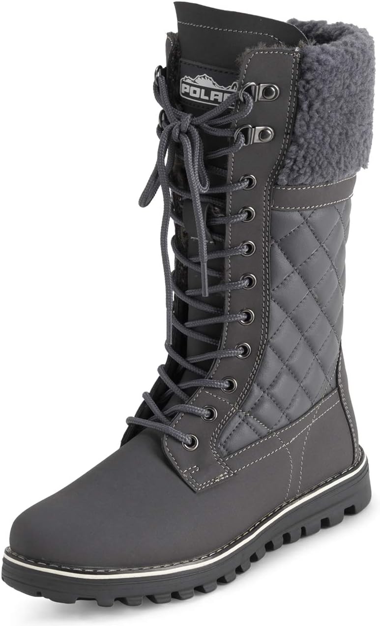 POLAR Womens Faux Fur Warm Thermal Waterproof Winter Boots