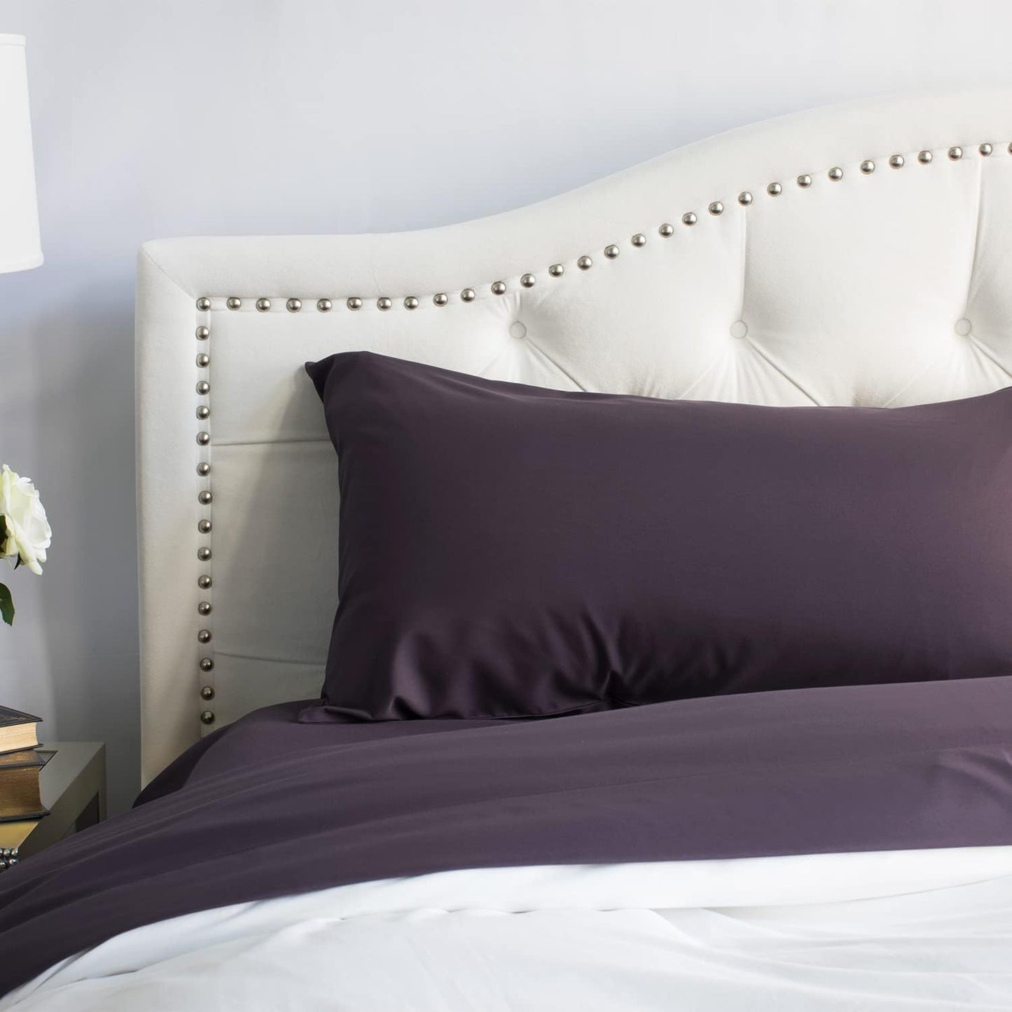 PeachSkinSheets King Size Eggplant Sheet Set for Hot Sleepers