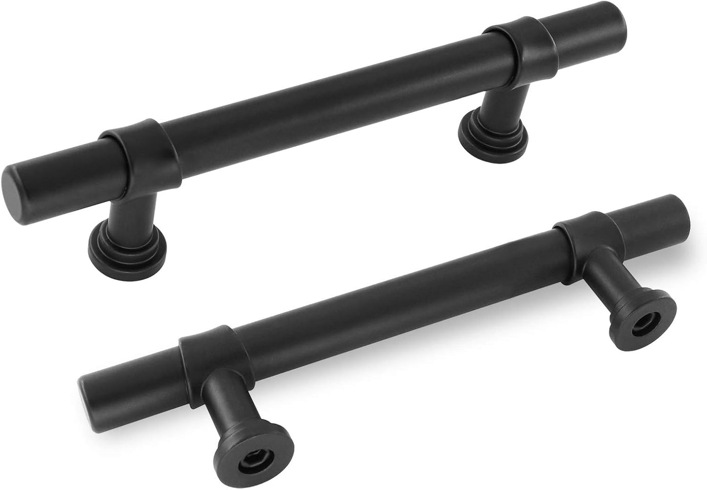 goldenwarm 3 1/2 inch Black Cabinet Pulls for Rustic Decor