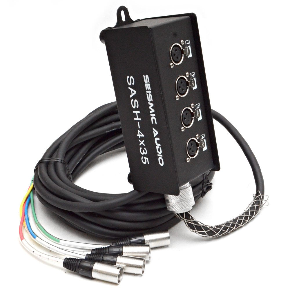 4 Channel XLR Send Sub Snake Cable - 35 Feet for Quality Sound