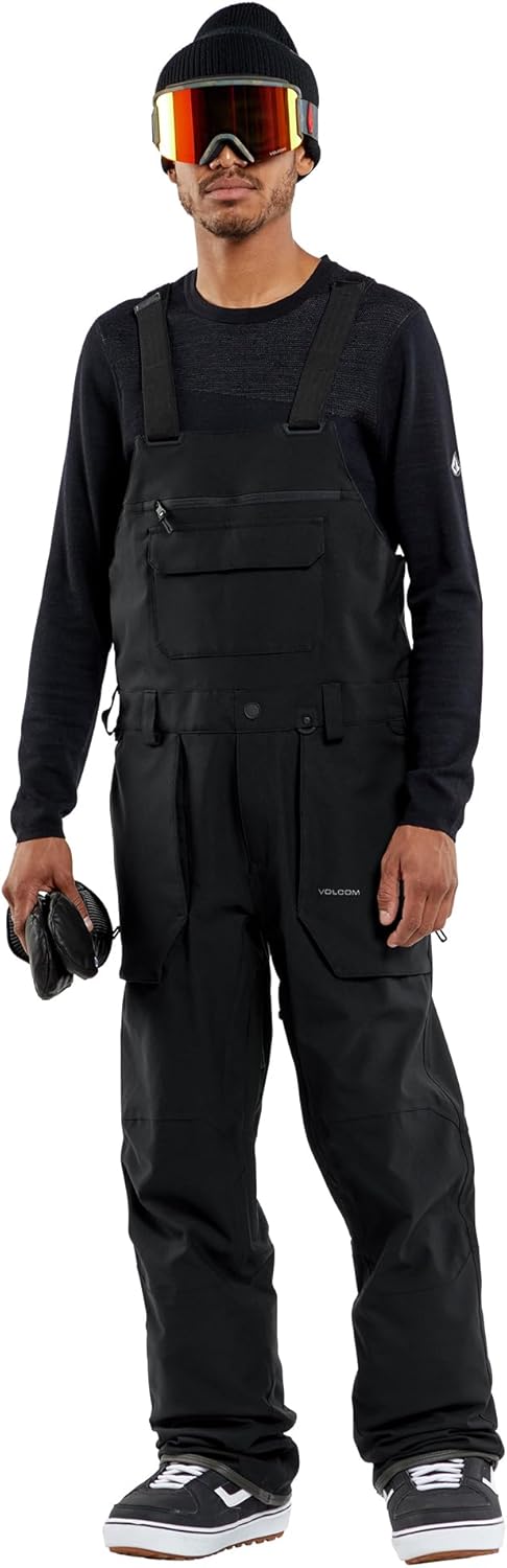 Volcom Men's Roan Bib Overall - Small Black: Ultimate Comfort