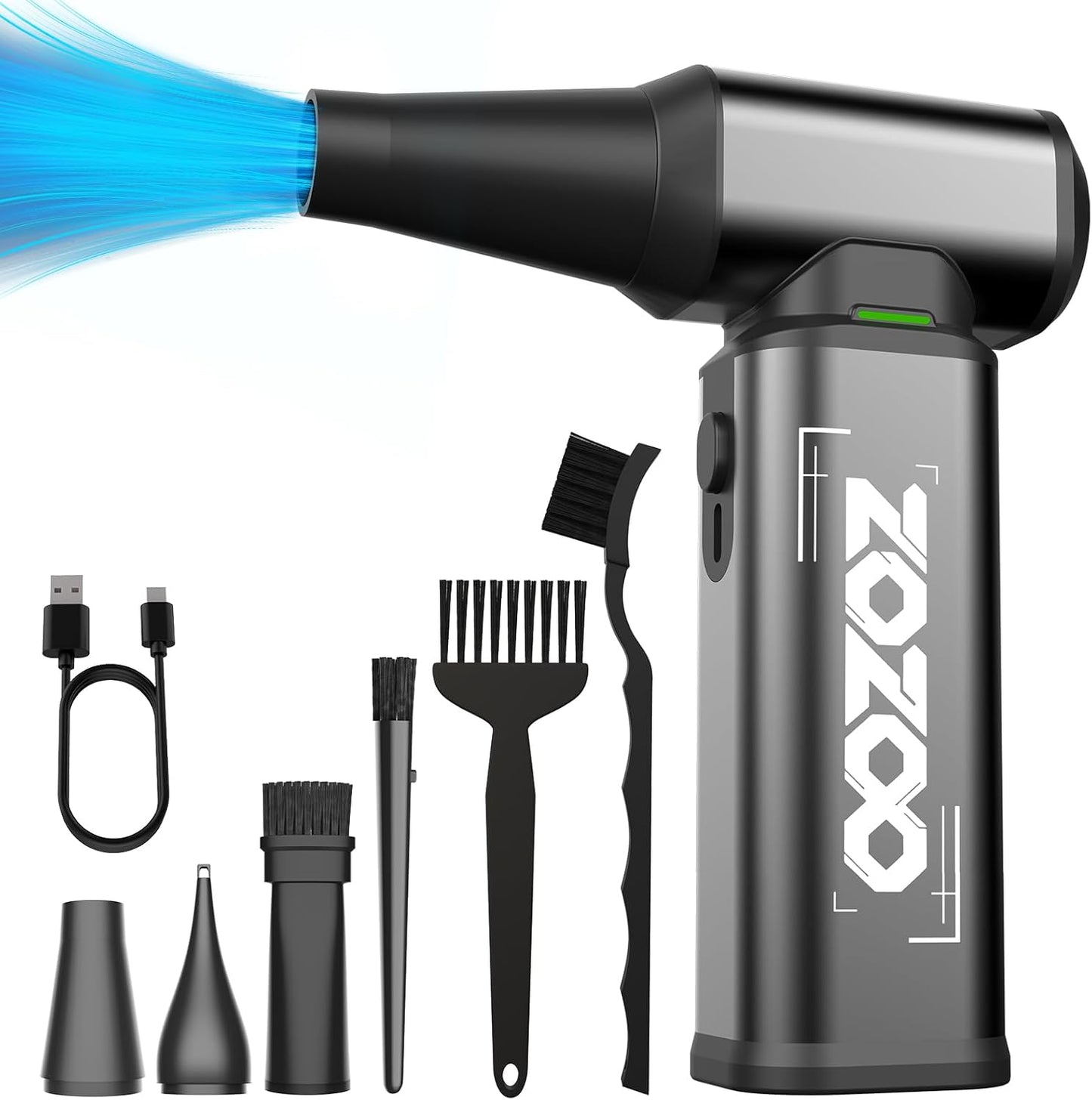 Compressed Air Duster with 180000RPM Speed for Versatile Cleaning