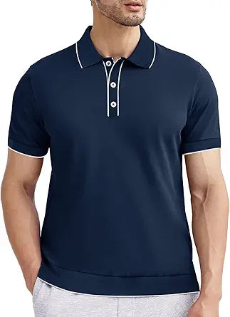 ALTAIREGA Men's Cotton Polo Shirts for Casual Comfort and Style