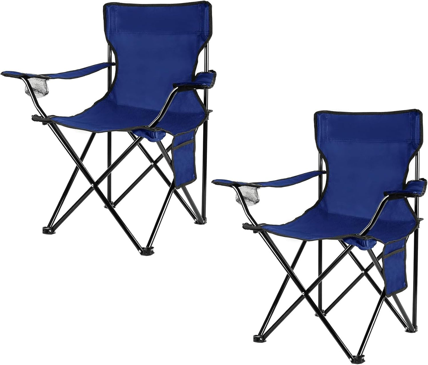 Portable Folding Camp Chairs 2 Pack - Ultimate Outdoor Comfort