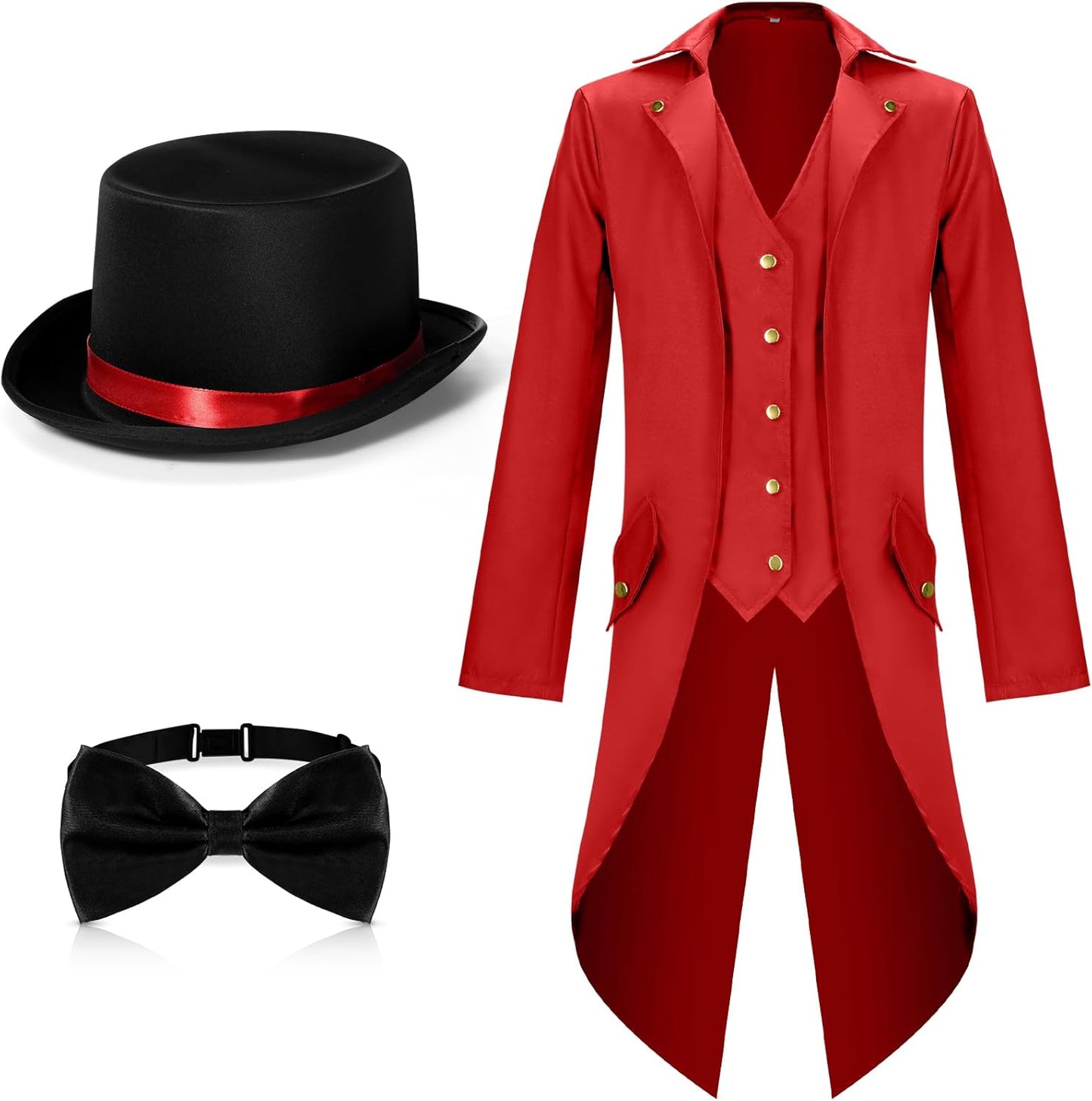 Steampunk Vintage Tailcoat Jacket Costume Set for Men