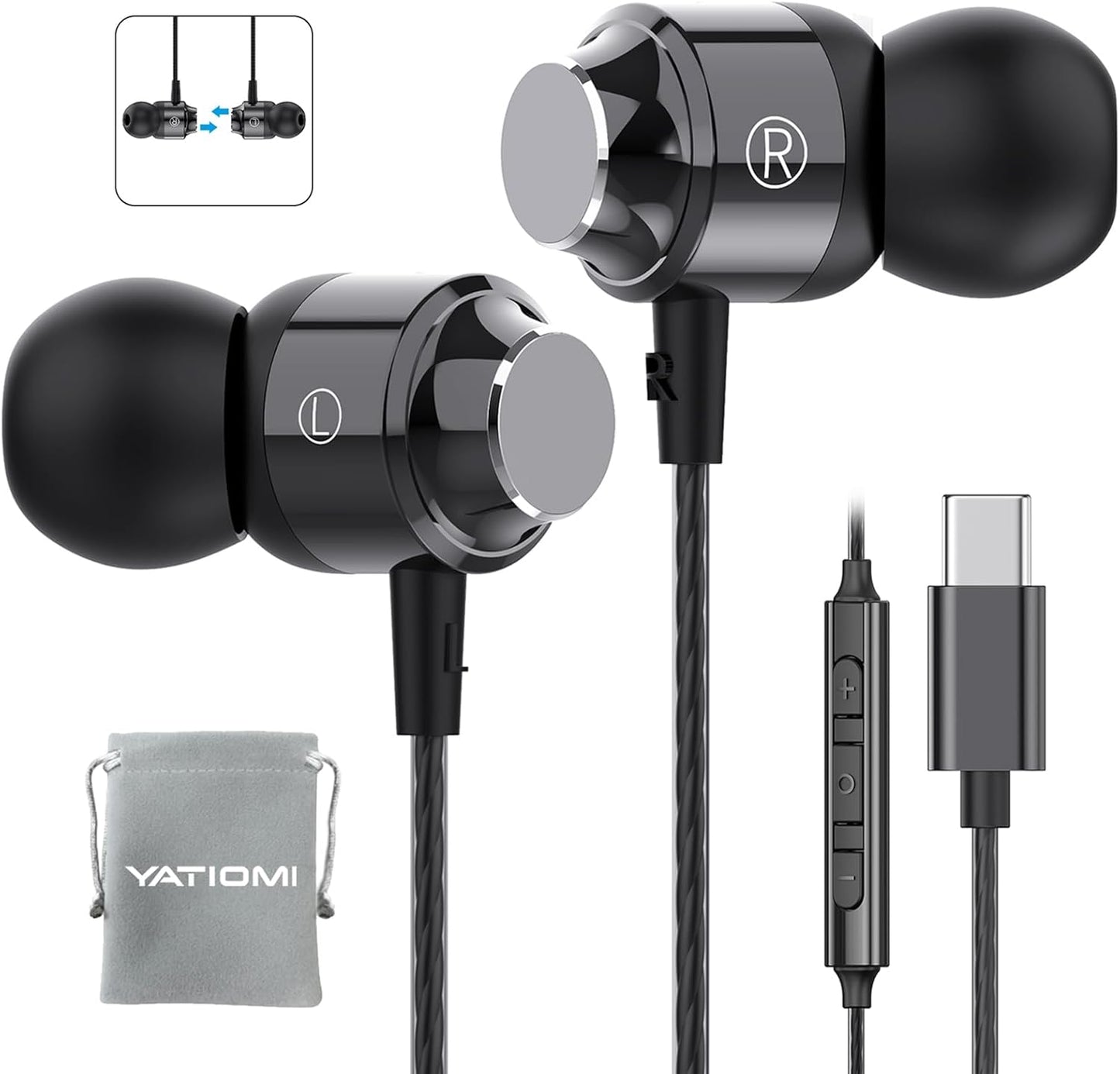 Crystal Clear Sound - USB C Headphones for Galaxy & More