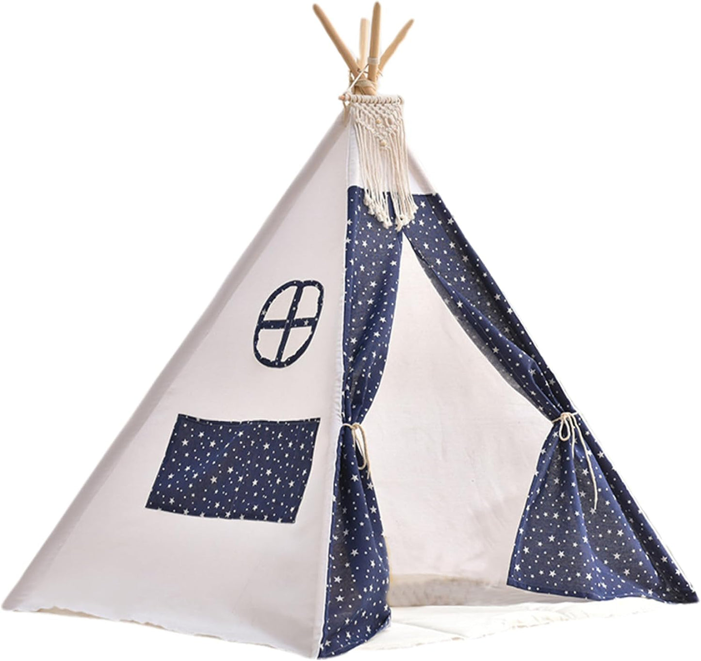 Starry Cotton Teepee Tent for Kids | Indoor Play & Skylight | Kalastussaari
