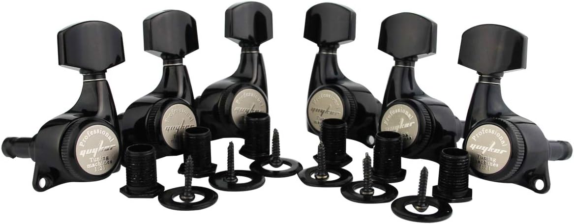Guyker 6Pcs Guitar Locking Tuners for Electric and Acoustic Guitars