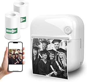 Mini Inkless Sticker Printer for iOS and Android Devices