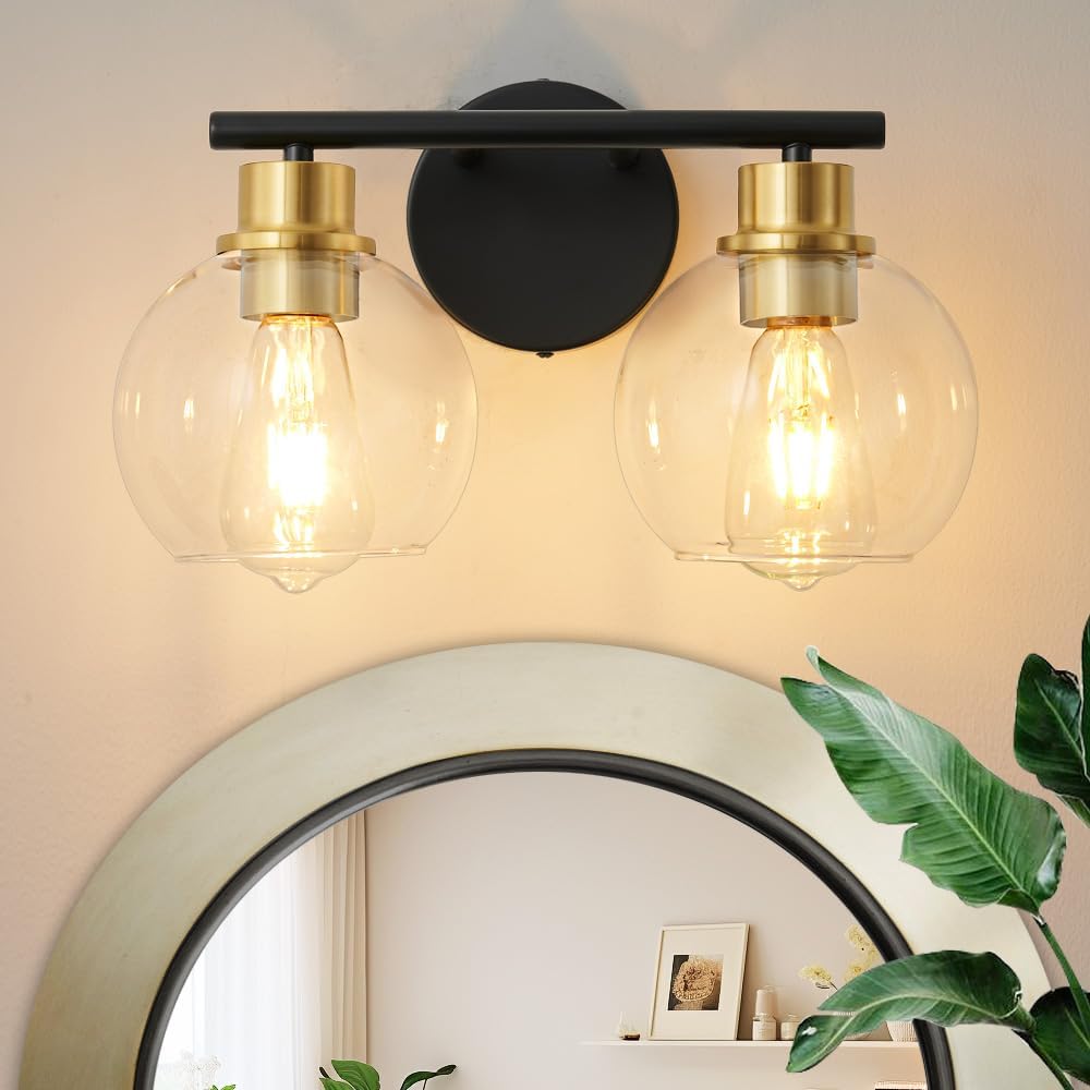 2-Light Bathroom Light Fixtures for Elegant Vanity Lighting