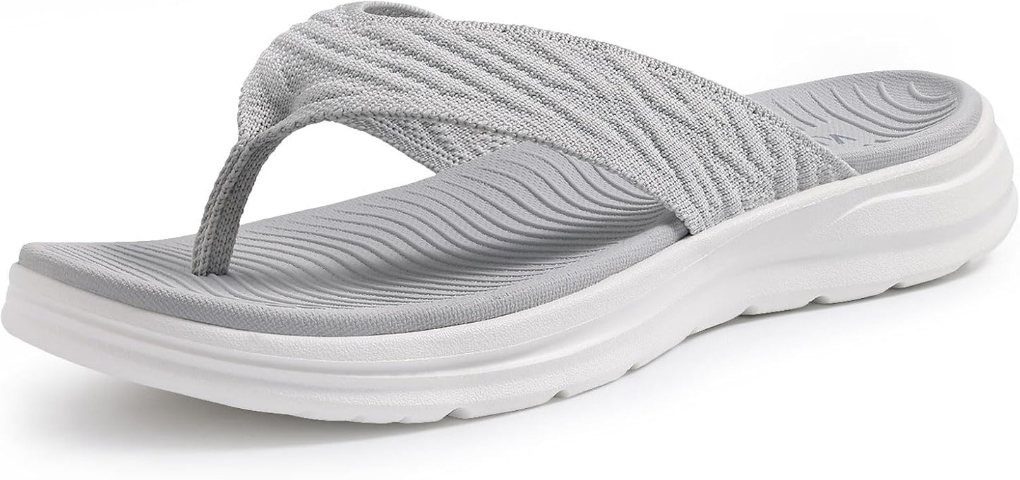 KIDMI Women's Sport Flip Flops for Comfortable Summer Walking