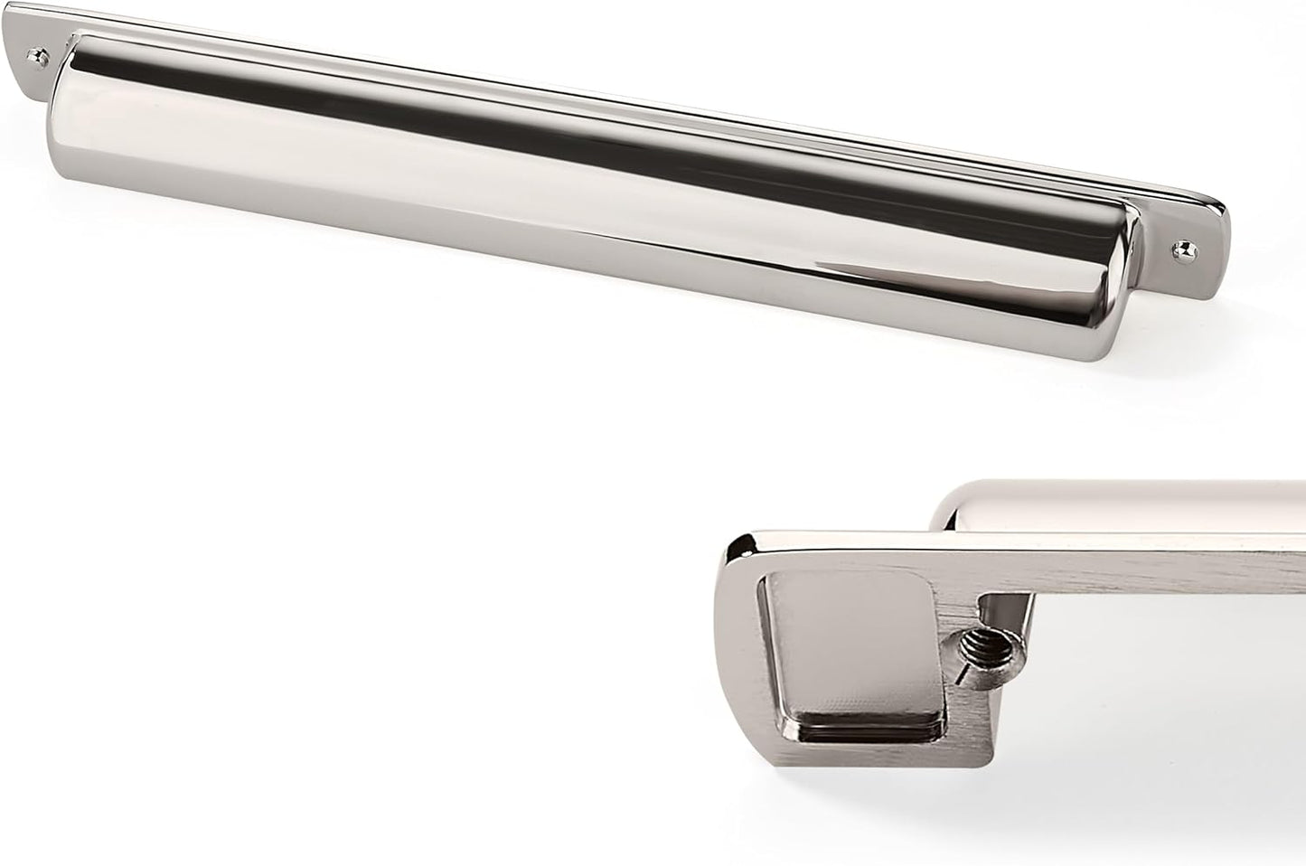 6 Pack Cup Pulls 7in Center to Center Polished Nickel Handles