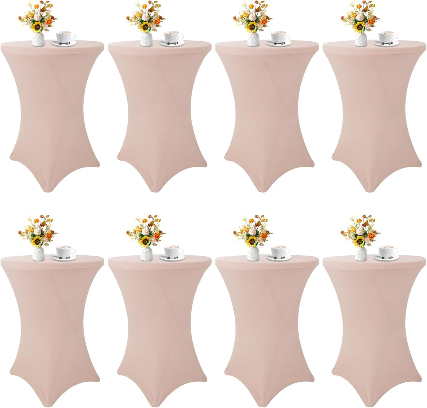 Fitted Stretch Spandex Cocktail Table Covers for Events and Parties
