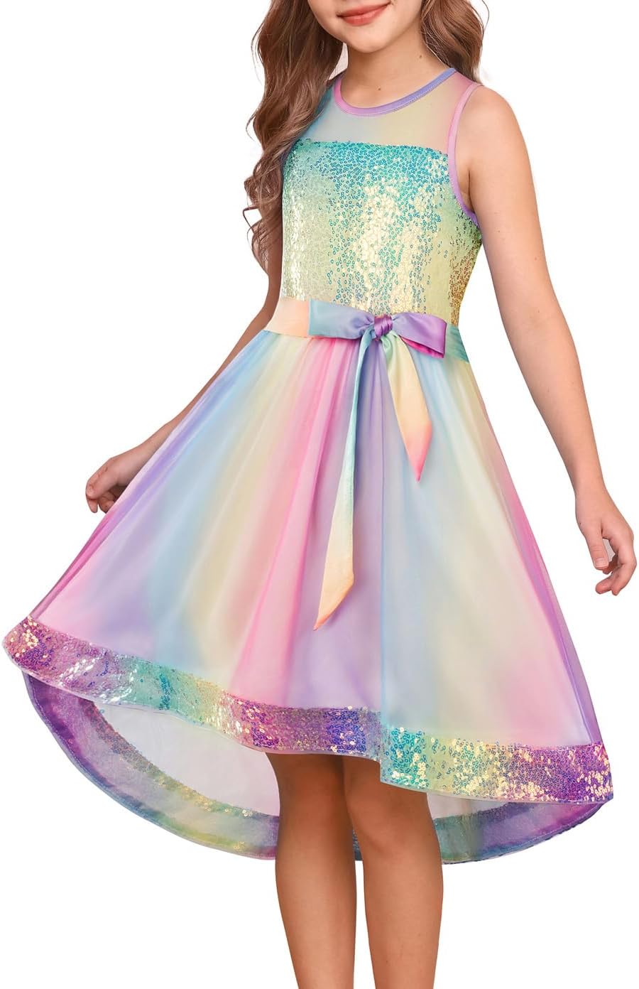GRACE KARIN Girls Sequin Party Dress for Special Events 6-14