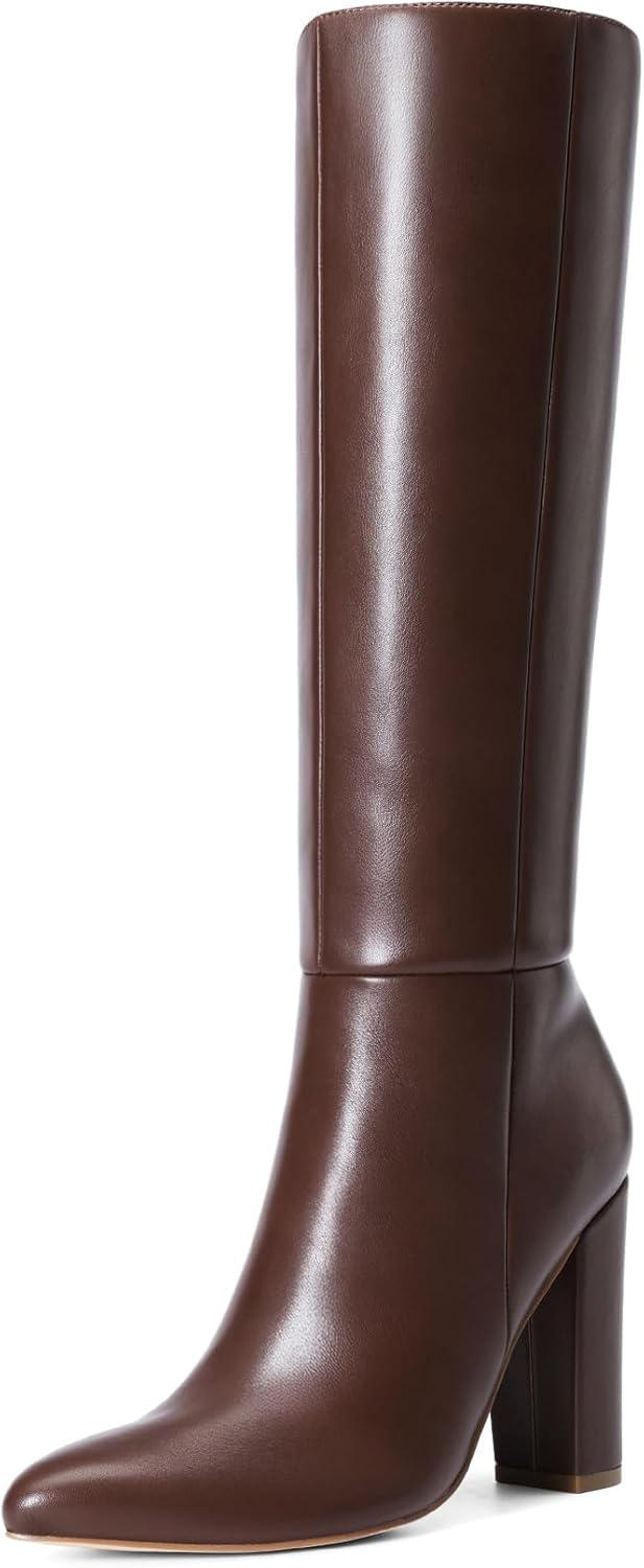DREAM PAIRS Knee High Boots for Women with Chunky Heel Style