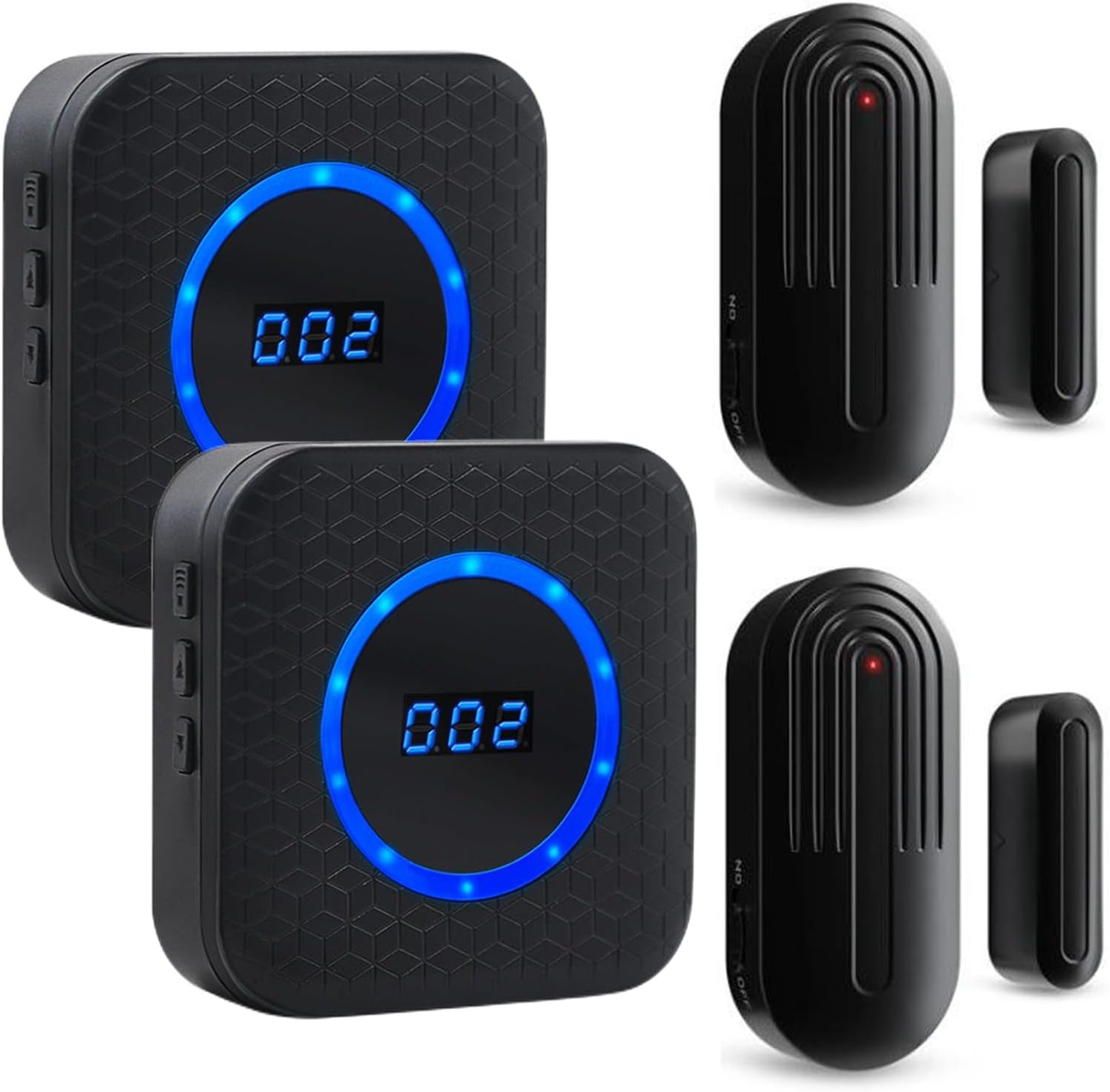 800Ft Range Door Chime Set: 55 Melodies, 5 Volume Levels