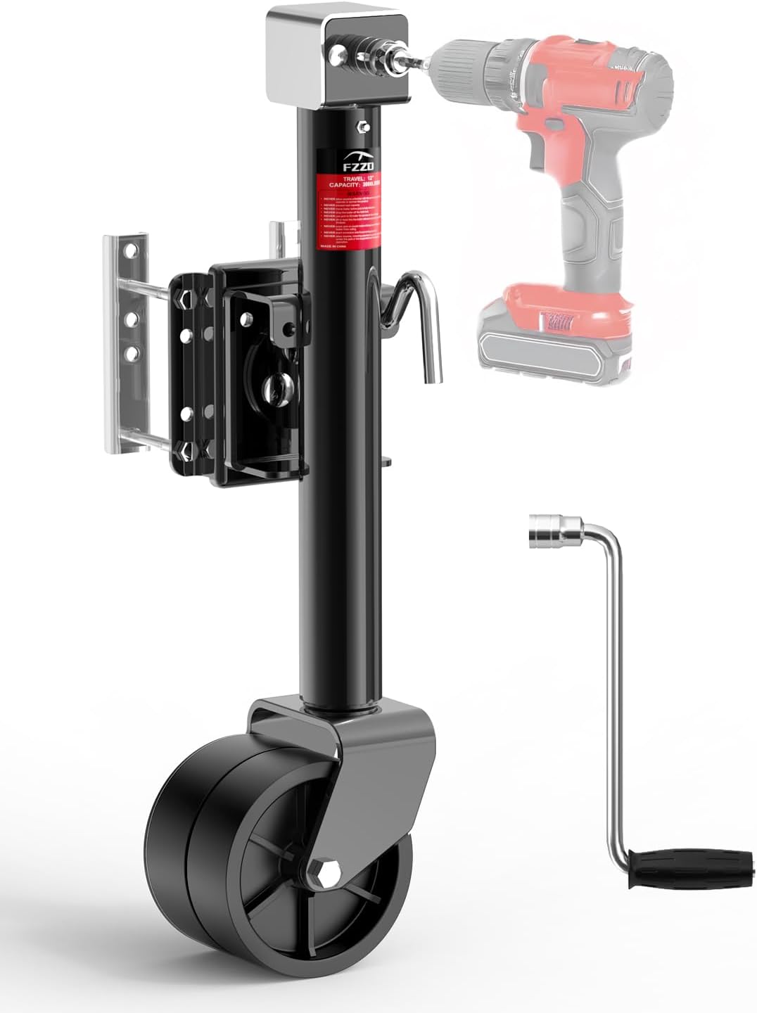 2000lbs Trailer Jack with Dual Wheel for RV and Boat Use