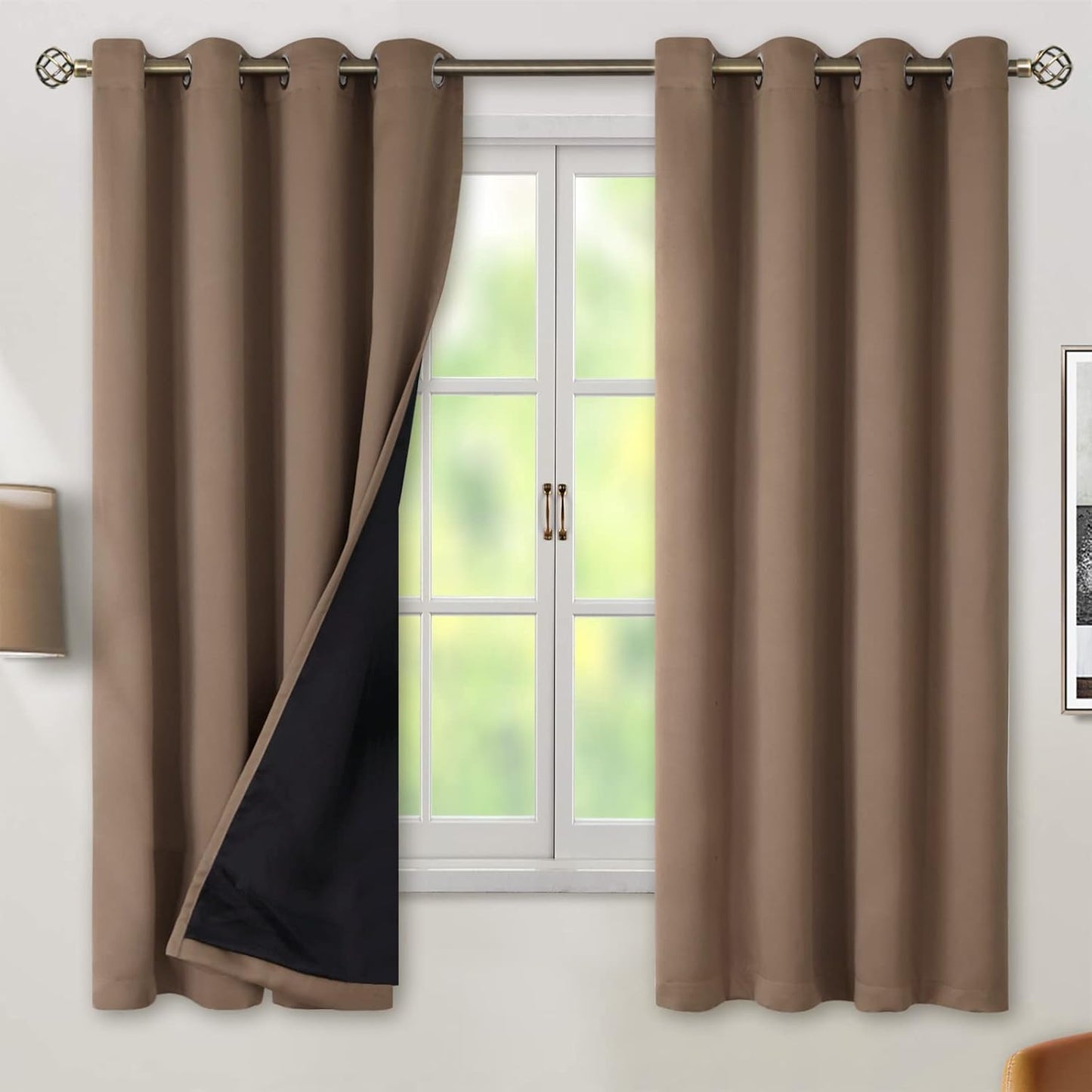 BGment Total Thermal Insulated Blackout Curtains for Bedroom