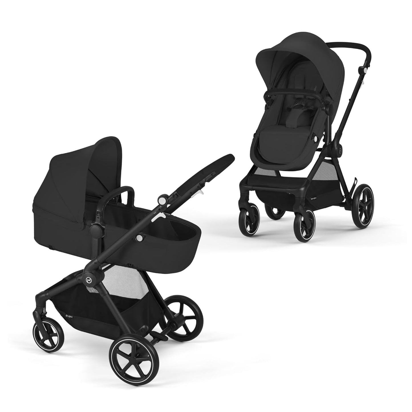 Cybex EOS 2-in-1 Stroller in Moon Black for Versatile Travel
