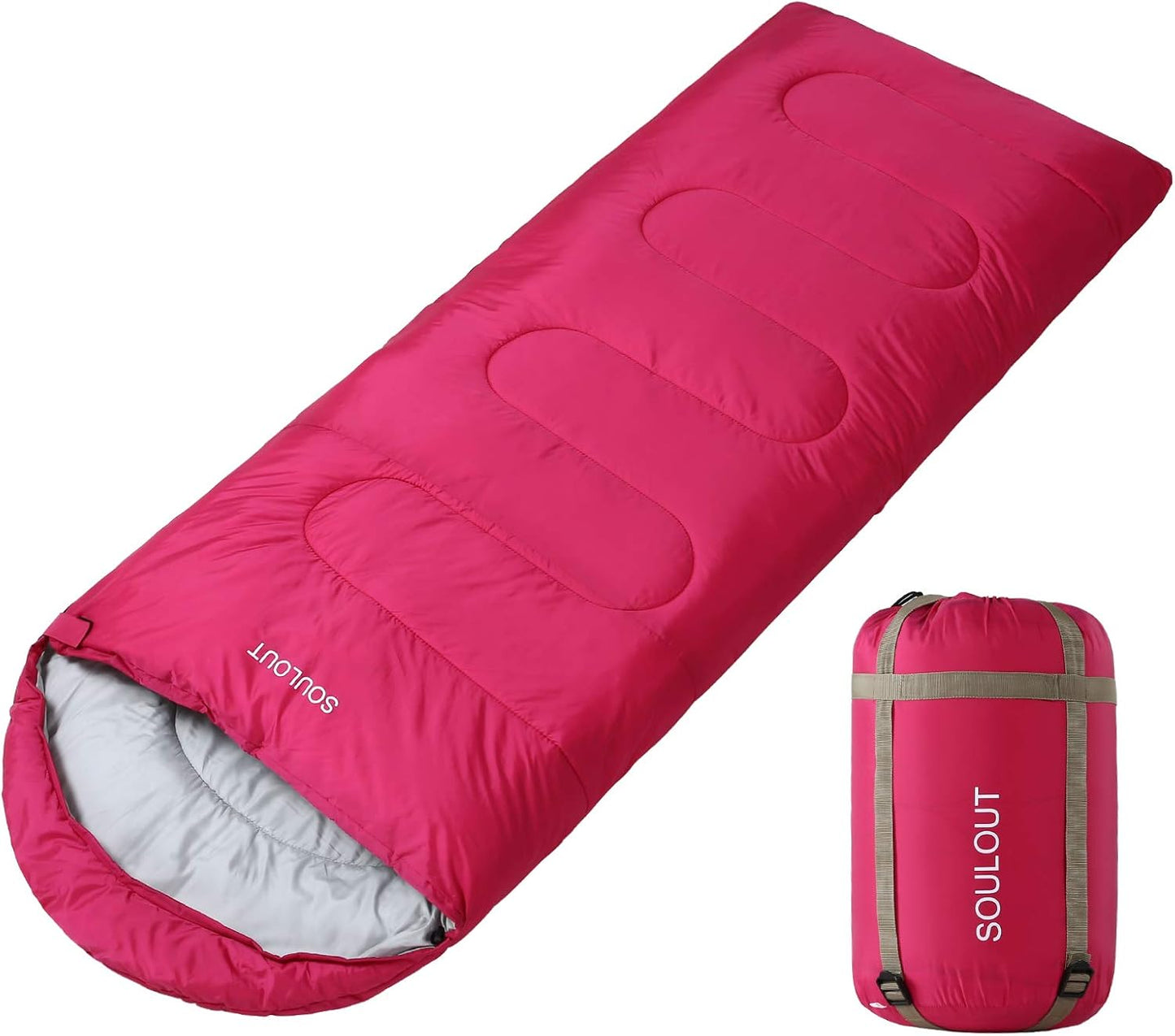 3-4 Season Sleeping Bag for Adults & Kids, Lightweight Warm