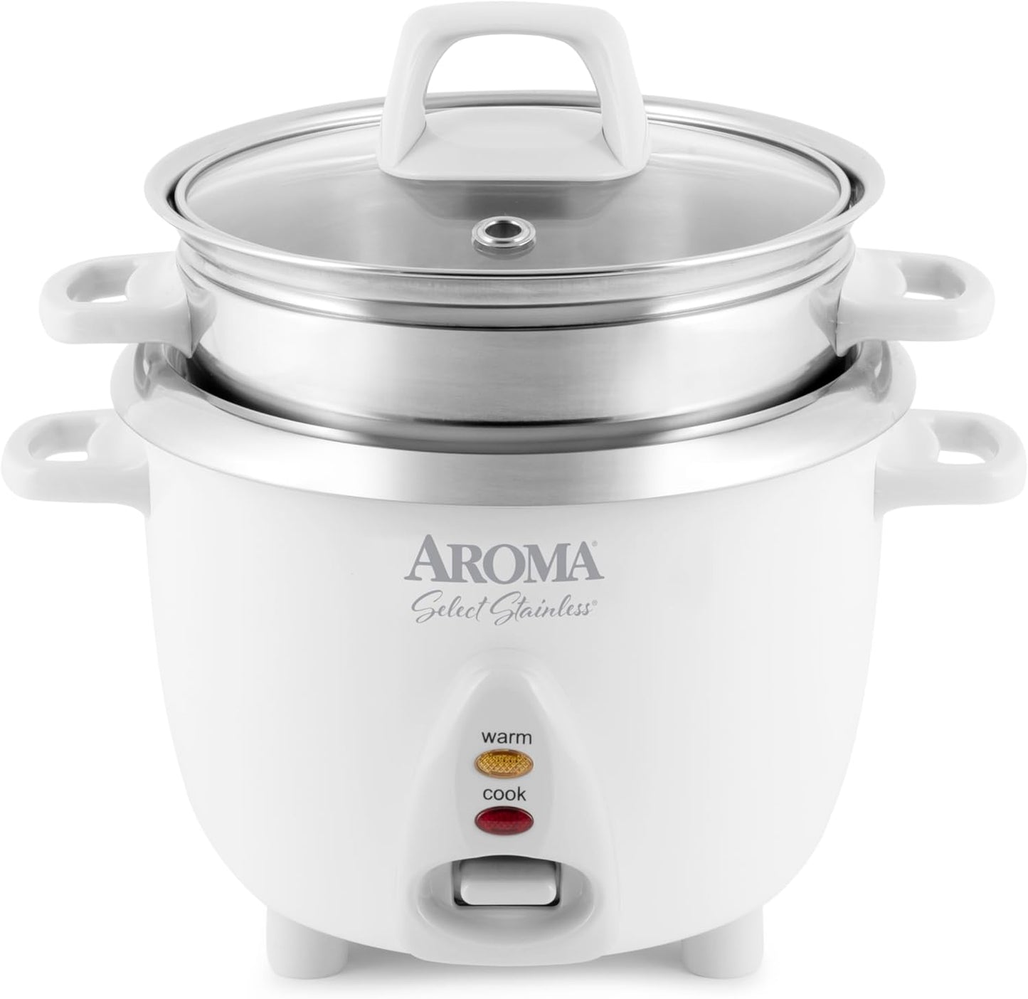 Aroma Housewares 6-Cup Rice Cooker & Food Steamer for Easy Meals