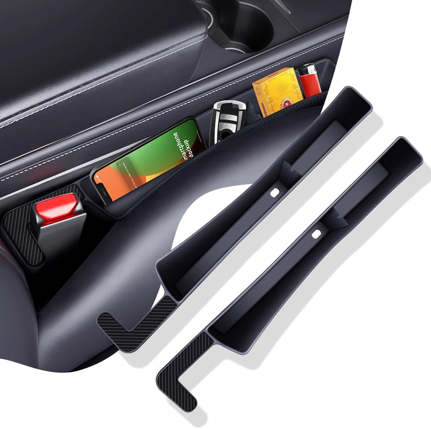 Car Seat Gap Filler with USB & Phone Holder